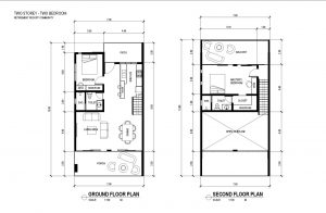 two story two bedroom minimalist home