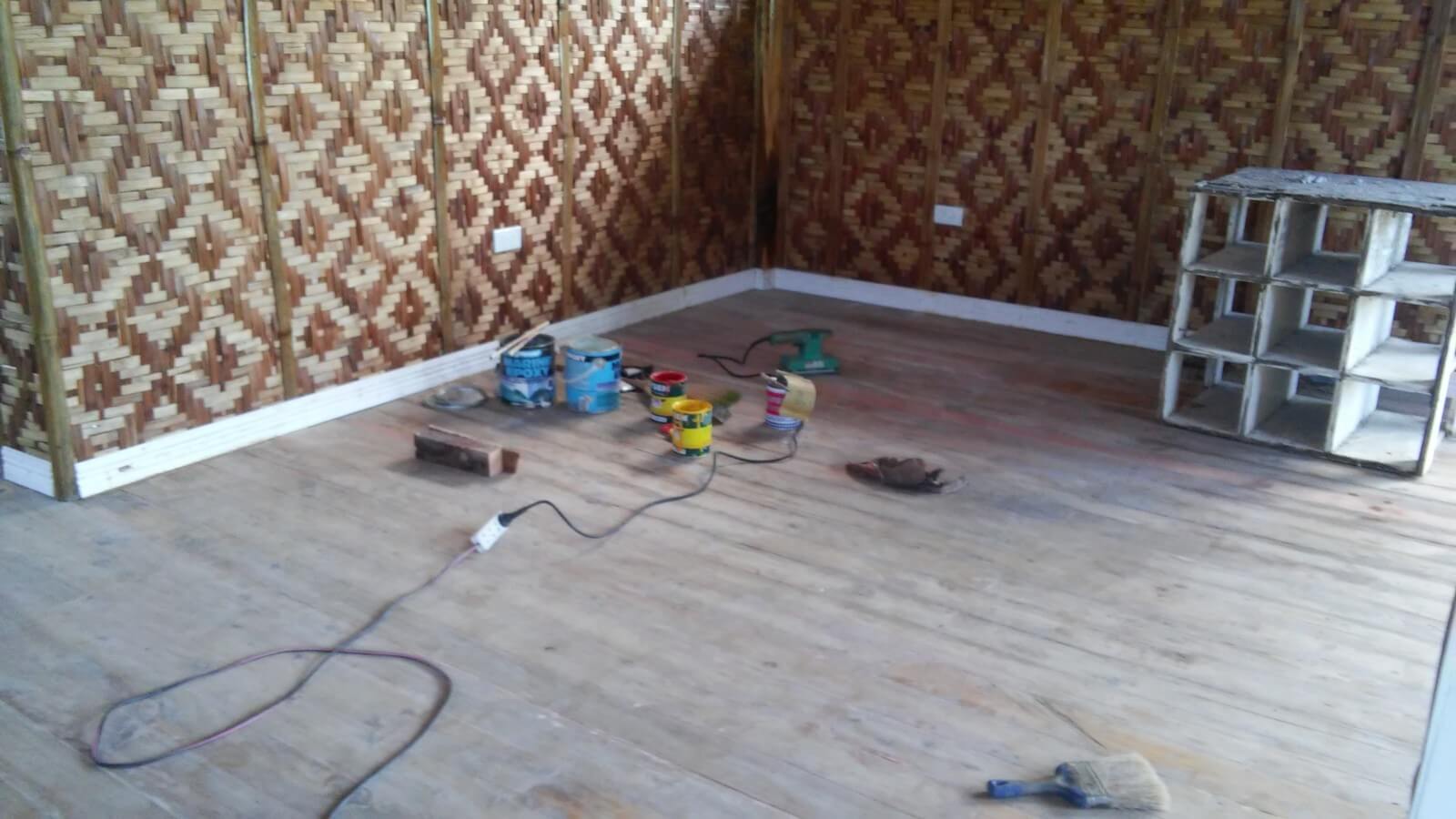 SANDING THE WOOD PLANK FLOOR AND MORE