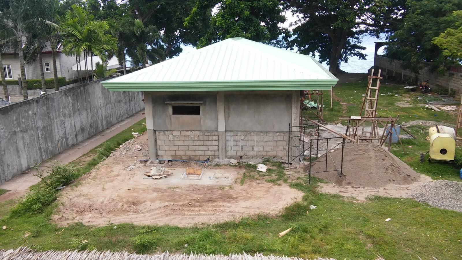 CEMENT FLOOR AND ROOFING