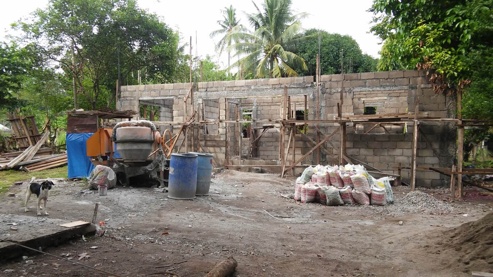 CHB WALLS AND SEPTIC TANK