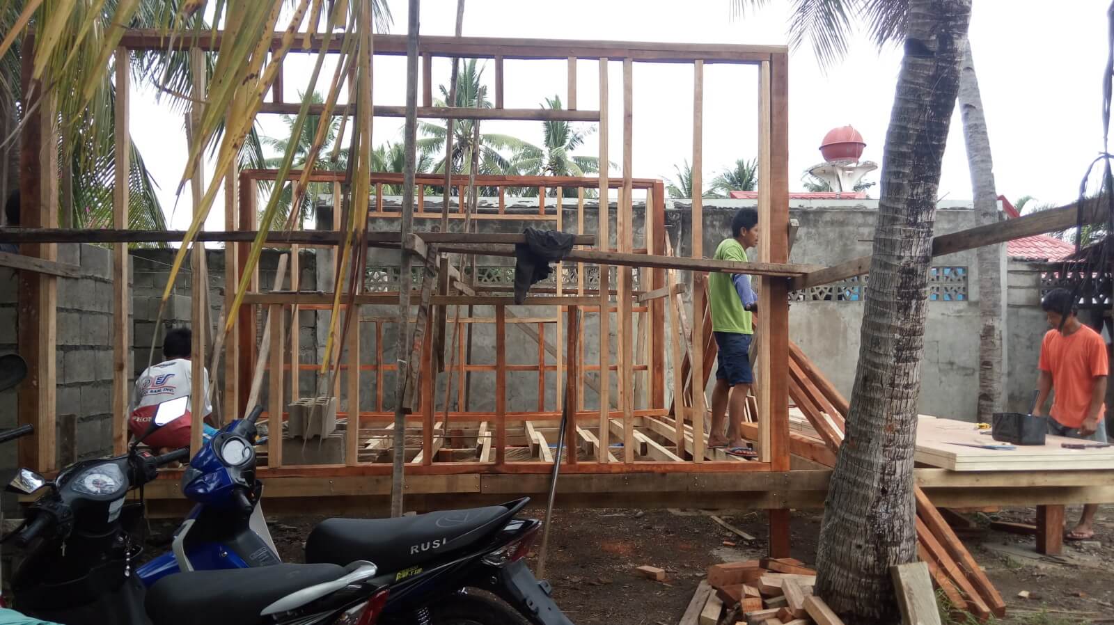 FRAMING OF NIPA HOUSE