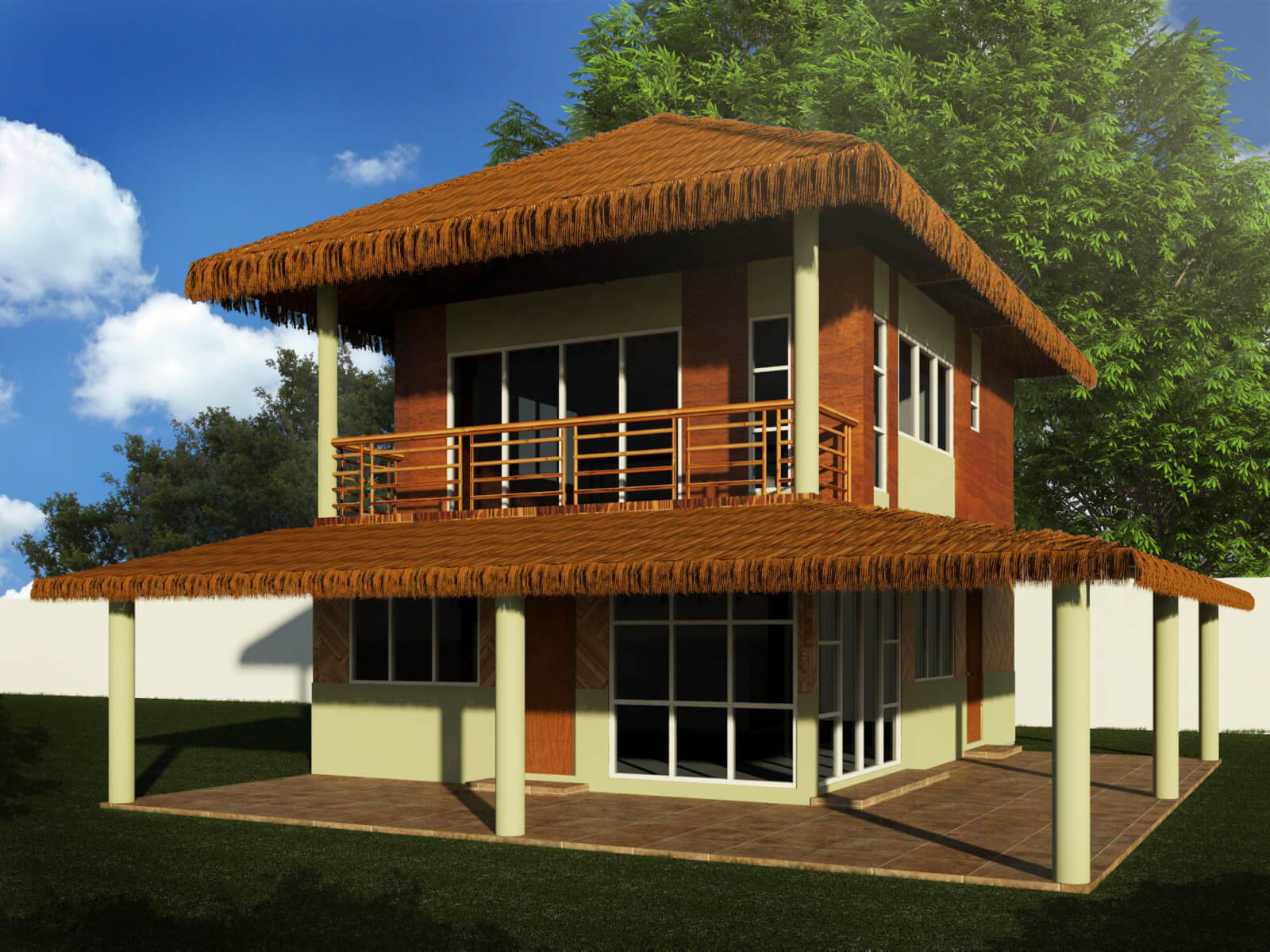 2 STORY 2 BEDROOM NATIVE STYLE HOME - Negros Construction